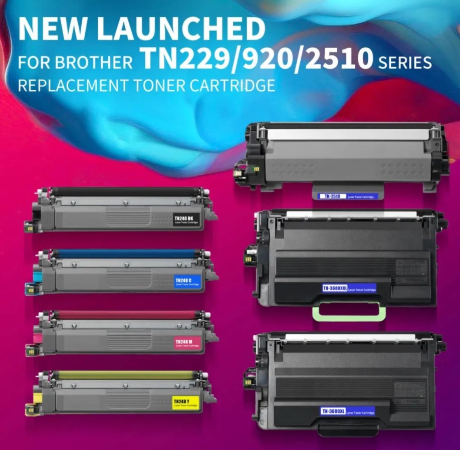 Brother TN229/920/2510 series replacement toner cartridge new launched